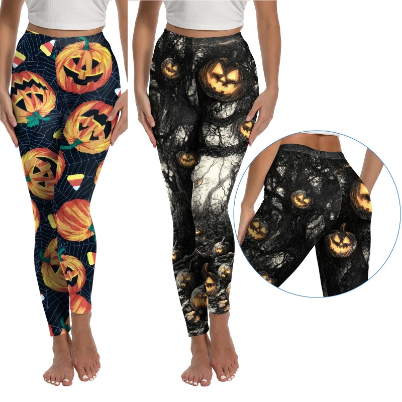 Yoga Fitness Holiday - Celana Yoga Wanita Seksi Motif Halloween