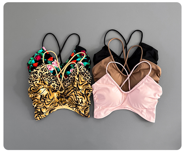 Yoga Fitness Body - Bra Olahraga Wanita dengan Bantalan, Tali