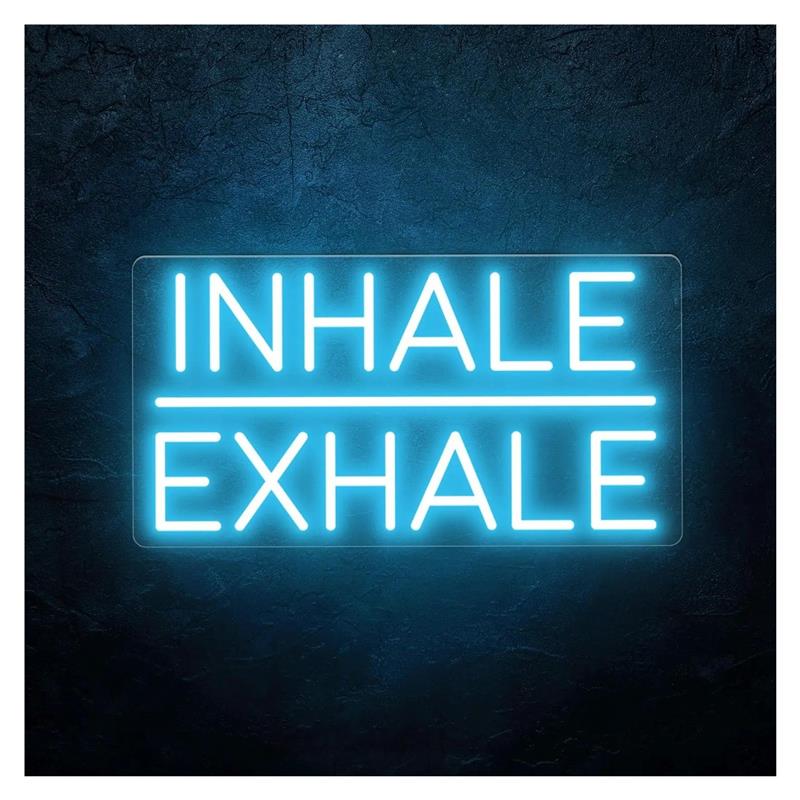 Lampu Neon Sign Inhale Exhale  - Yoga Fitness Holiday ulasan dan harga