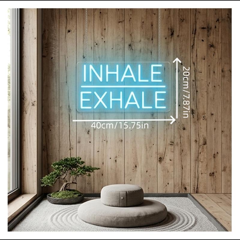 Lampu Neon Sign Inhale Exhale  - Yoga Fitness Holiday ulasan dan harga