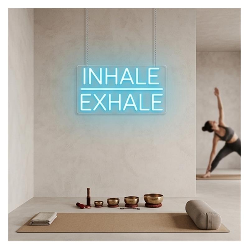 Lampu Neon Sign Inhale Exhale  - Yoga Fitness Holiday ulasan dan harga