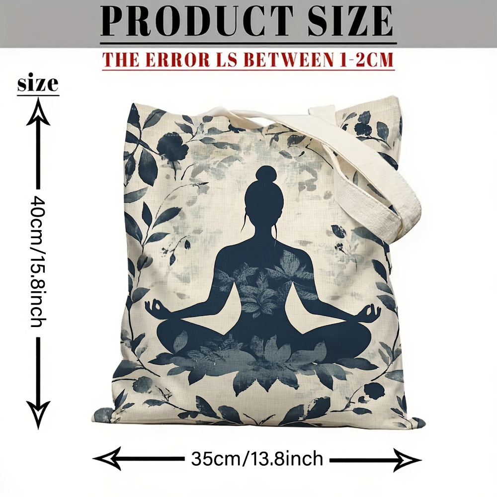 1 Buah Tas Bahu Kanvas Bertema - Yoga Fitness Holiday ulasan dan harga