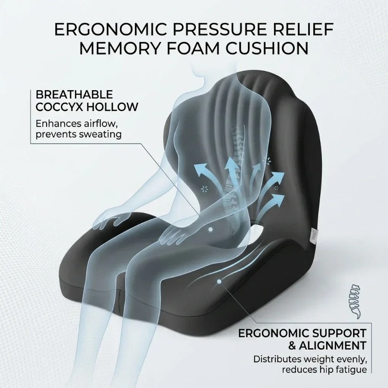 Bantal Duduk Tulang Ekor Busa  - Posture Corrector Back ulasan dan harga